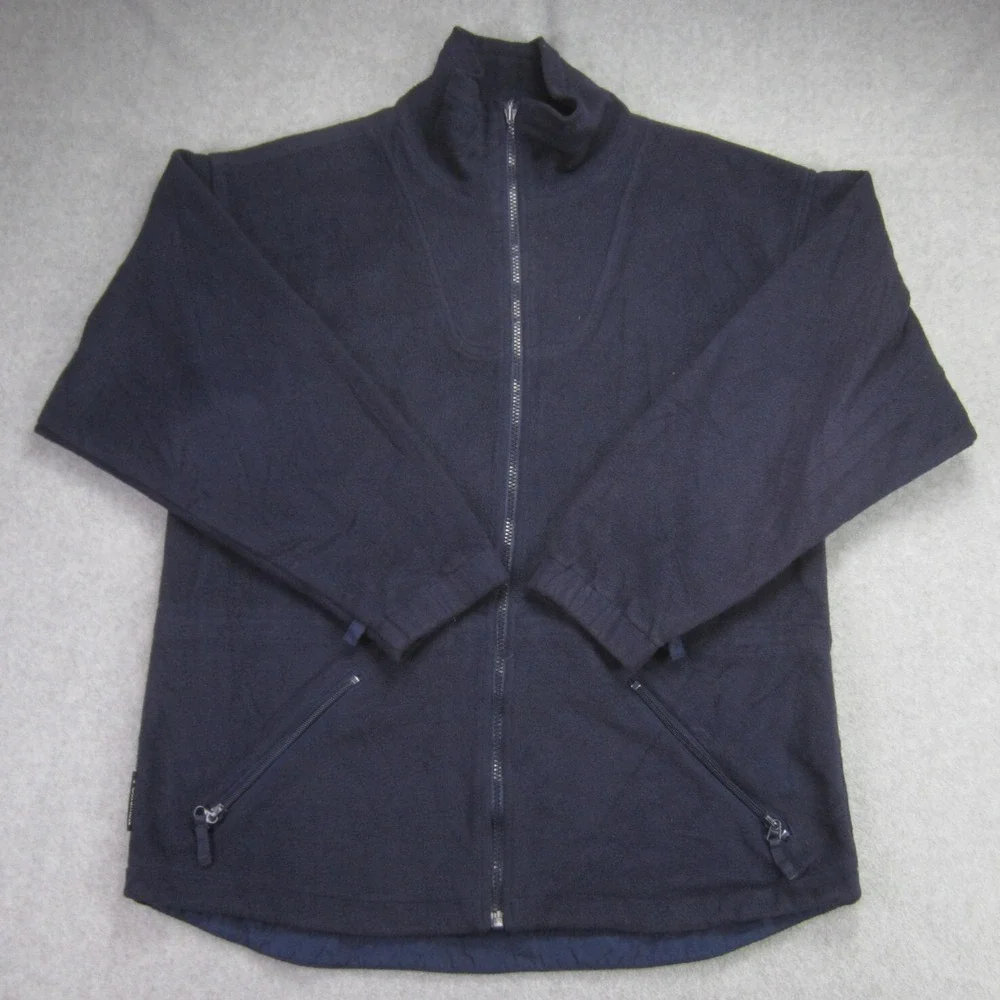 Columbia Sportswear Jacket Womens Small Blue Full Zip Fleece Zip Pockets‎ 90s